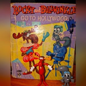 Rocky & Bullwinkle Book and figures